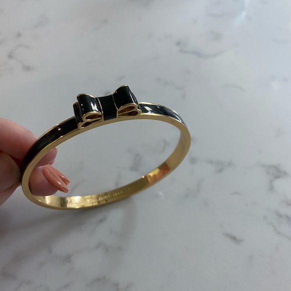 Kate Spade Bow Bracelet, Black & Gold - Picture 2 of 4